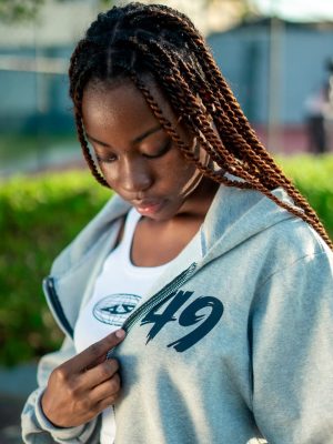 49 Webbed Wings Zipped hoodie